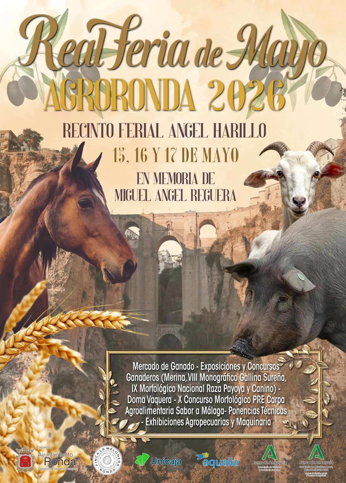 La Real Feria de Mayo de Ronda se celebrará del 15 al 17 de mayo